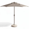 Patio umbrella with steel frame 200 x 200 x 250cm in brown color